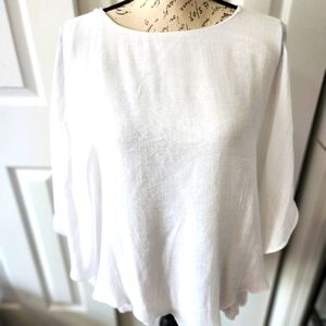 JM Collection White Dress Top